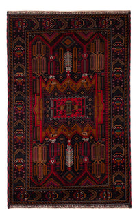 Tapis Belutsch - 195 x 117 cm - rouge foncé