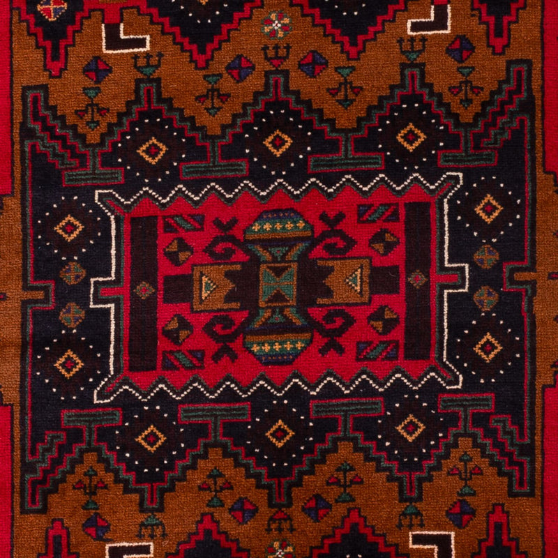 Belutsch Teppich - 195 x 117 cm - dunkelrot