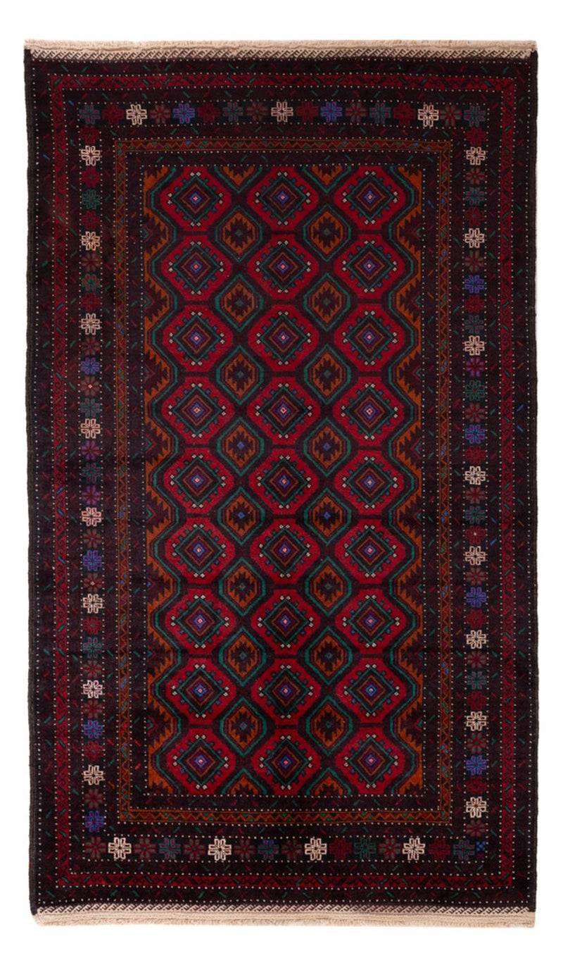 Belutsch Teppich - 203 x 120 cm - dunkelrot