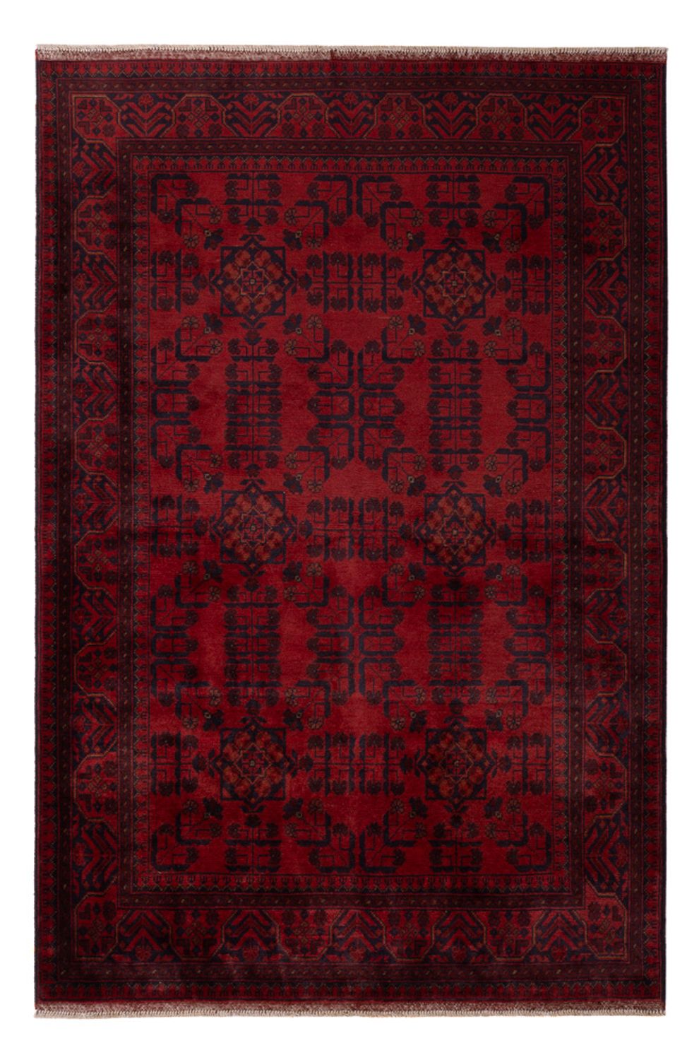 Afghan Teppich - Kunduz - 203 x 129 cm - rot