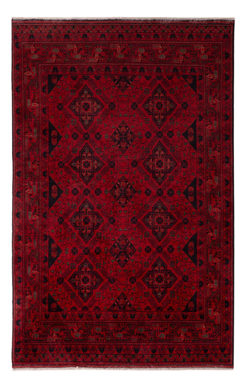 Afghan Teppich - Kunduz - 196 x 124 cm - rot