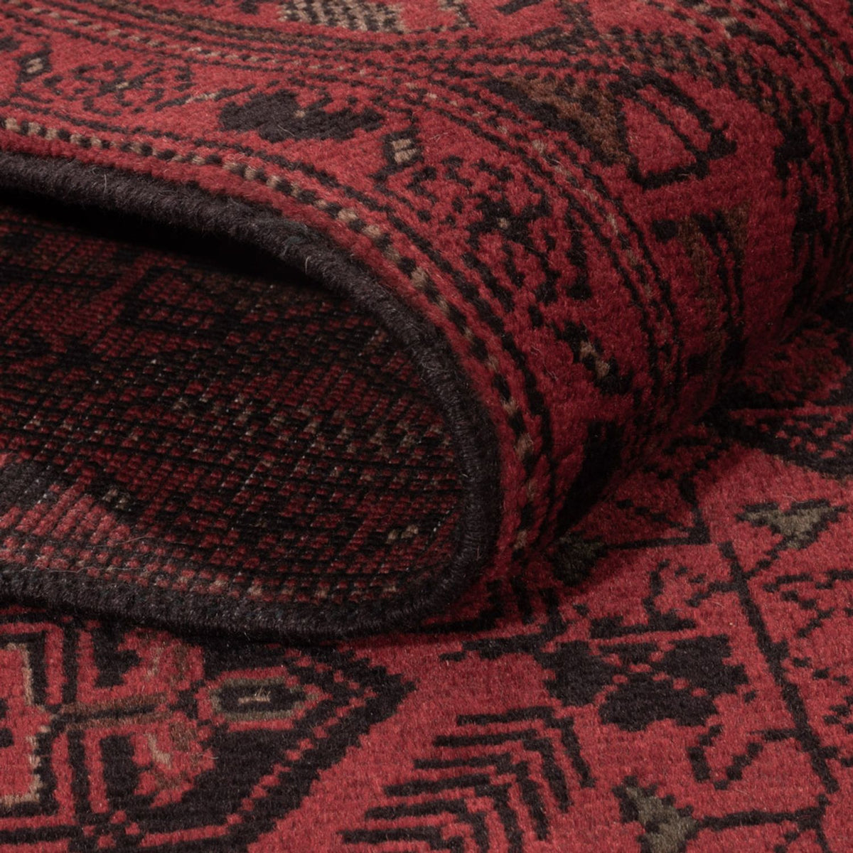 Afghan Teppich - Kunduz - 196 x 124 cm - rot