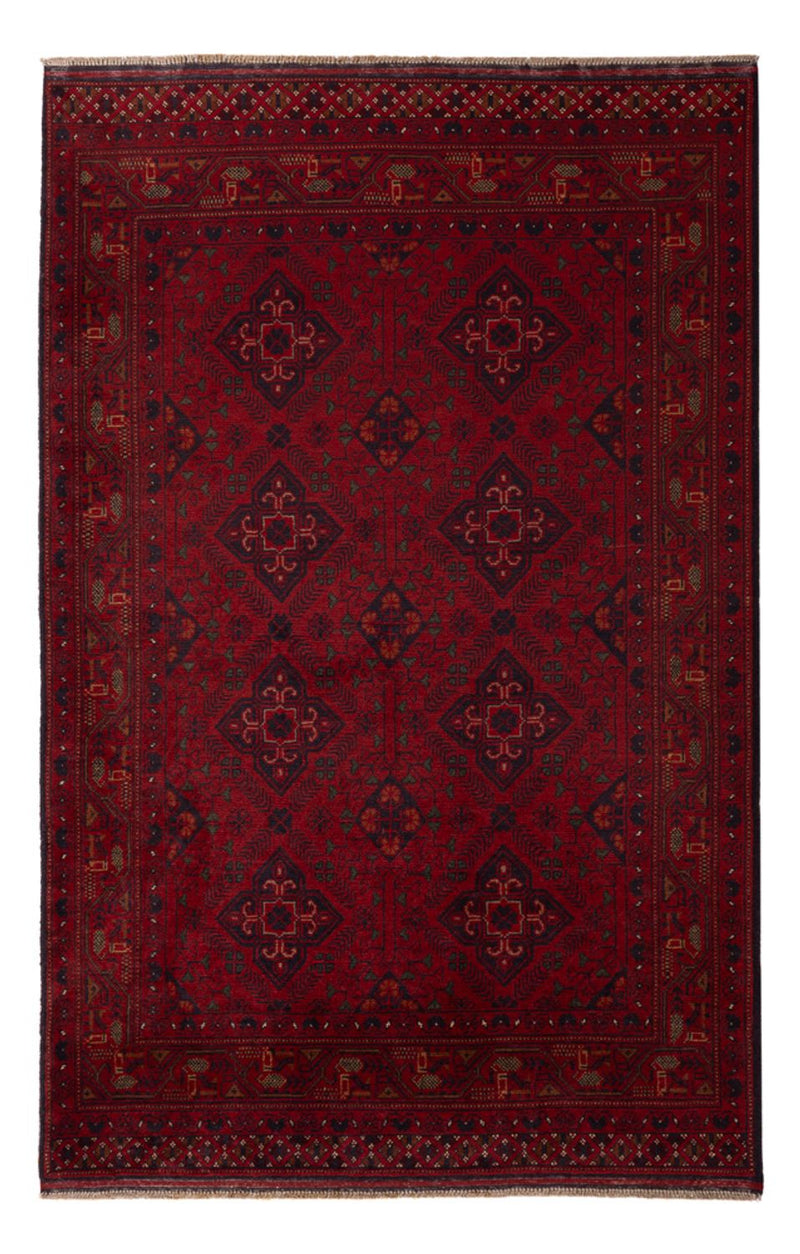Afghan Teppich - Kunduz - 194 x 121 cm - rot