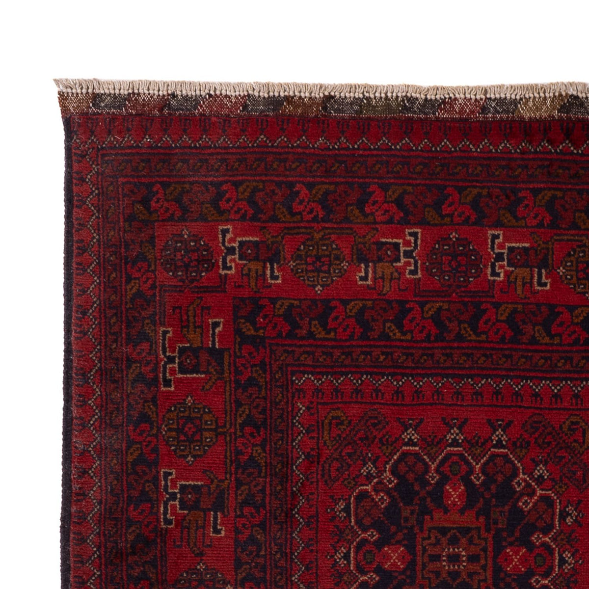 Afghan Teppich - Kunduz - 202 x 127 cm - rot