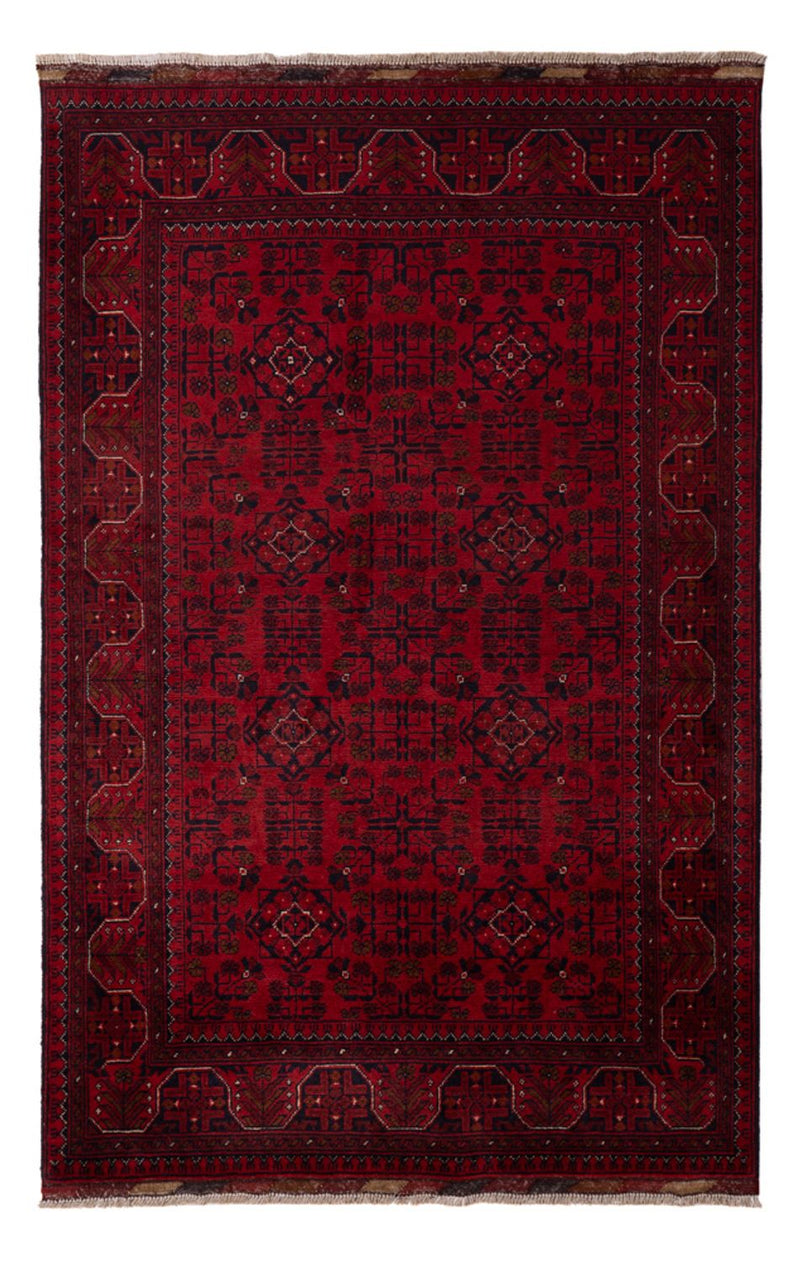 Afghan Teppich - Kunduz - 198 x 123 cm - rot
