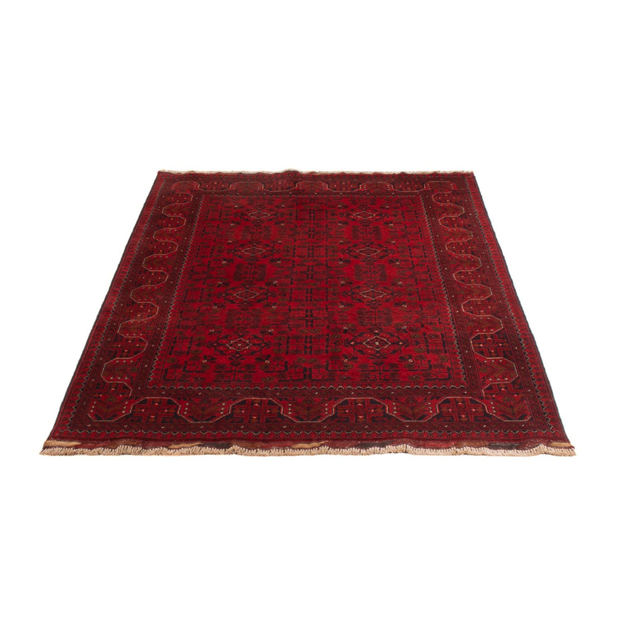 Afghan Teppich - Kunduz - 198 x 123 cm - rot