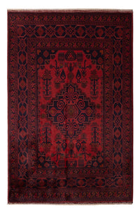 Tapis afghan - Kunduz - 192 x 122 cm - rouge