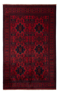 Tapis afghan - Kunduz - 199 x 123 cm - rouge foncé