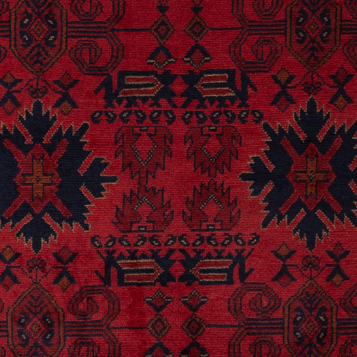 Afghan Teppich - Kunduz - 199 x 123 cm - dunkelrot