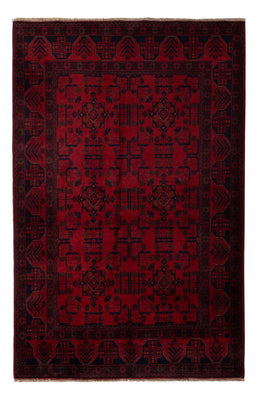 Afghan Teppich - Kunduz - 201 x 129 cm - dunkelrot