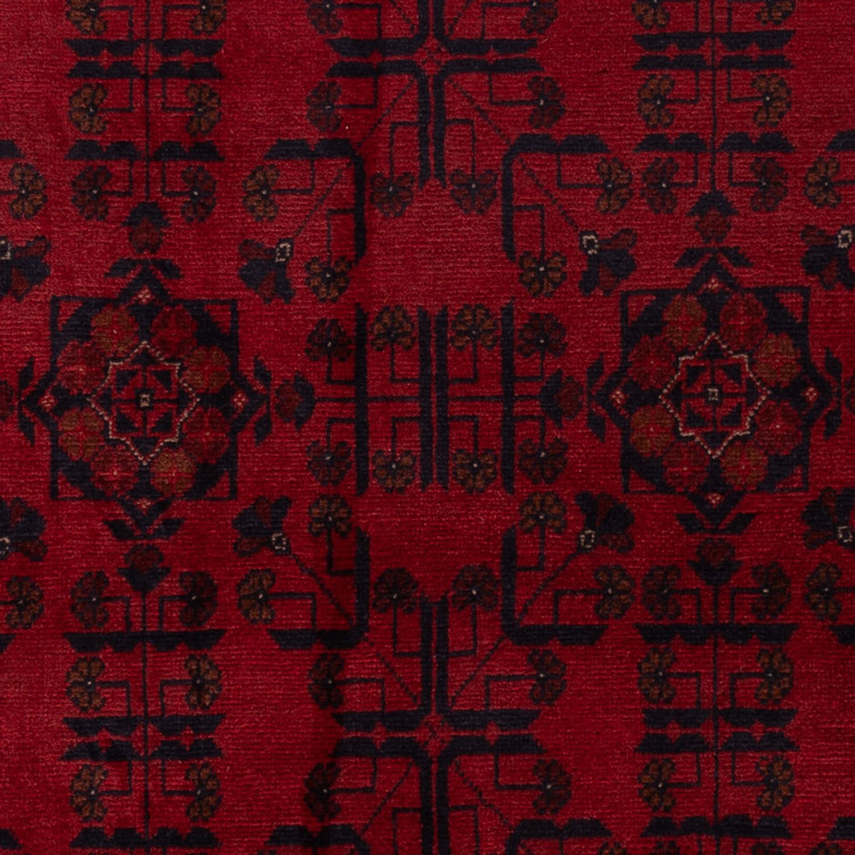 Afghan Teppich - Kunduz - 201 x 129 cm - dunkelrot
