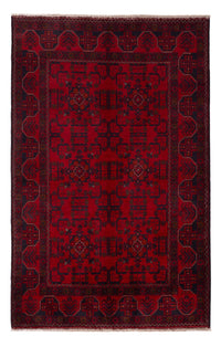 Tappeto afgano - Kunduz - 201 x 126 cm - rosso scuro
