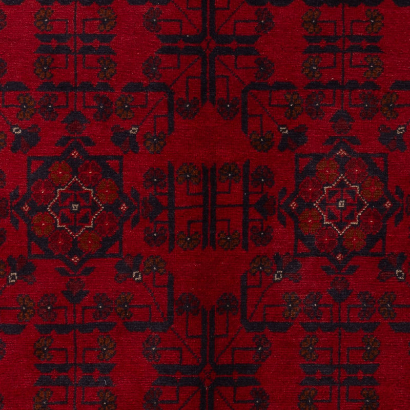 Afghan Teppich - Kunduz - 201 x 126 cm - dunkelrot