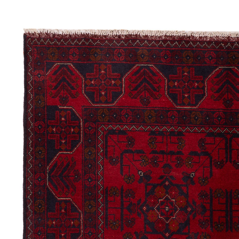 Afghan Teppich - Kunduz - 201 x 126 cm - dunkelrot