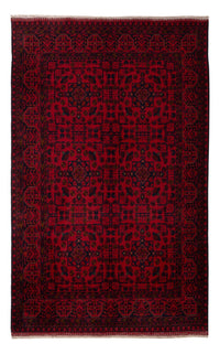 Tapis afghan - Kunduz - 200 x 127 cm - rouge foncé