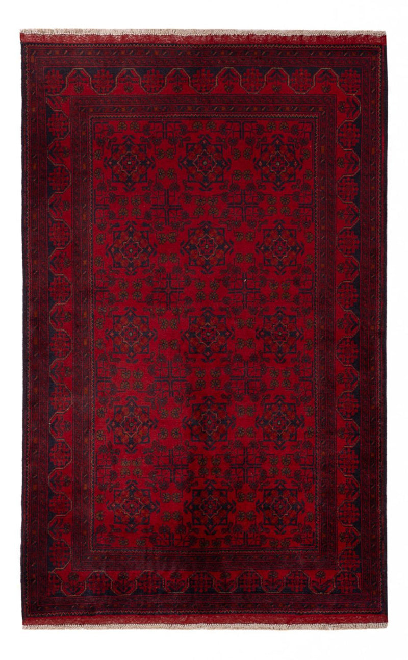 Afghan Teppich - Kunduz - 195 x 123 cm - dunkelrot