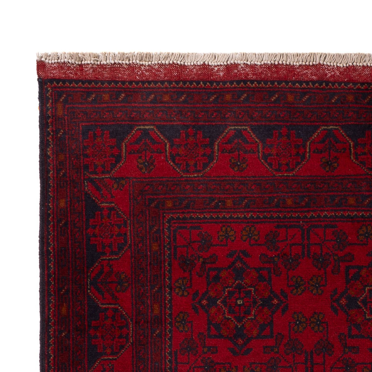 Afghan Teppich - Kunduz - 195 x 123 cm - dunkelrot