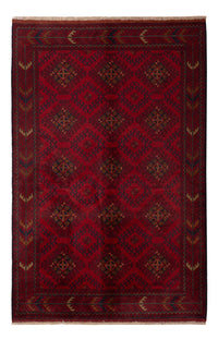 Tapis afghan - Kunduz - 196 x 125 cm - rouge foncé
