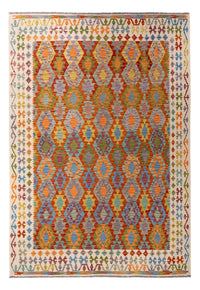 Tapis Kelim - Splash - 298 x 202 cm - multicolore