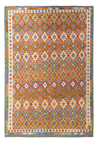 Tapis Kelim - Splash - 298 x 206 cm - multicolore
