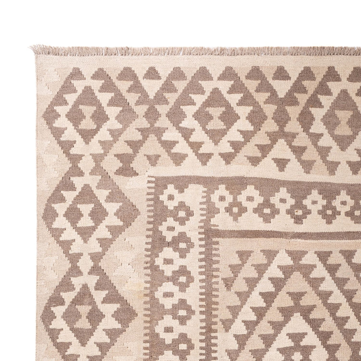 Kelim Teppich - Splash - 287 x 202 cm - hellgrau