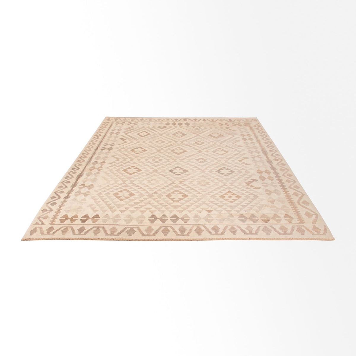 Kelim Teppich - Splash - 286 x 202 cm - hellgrau