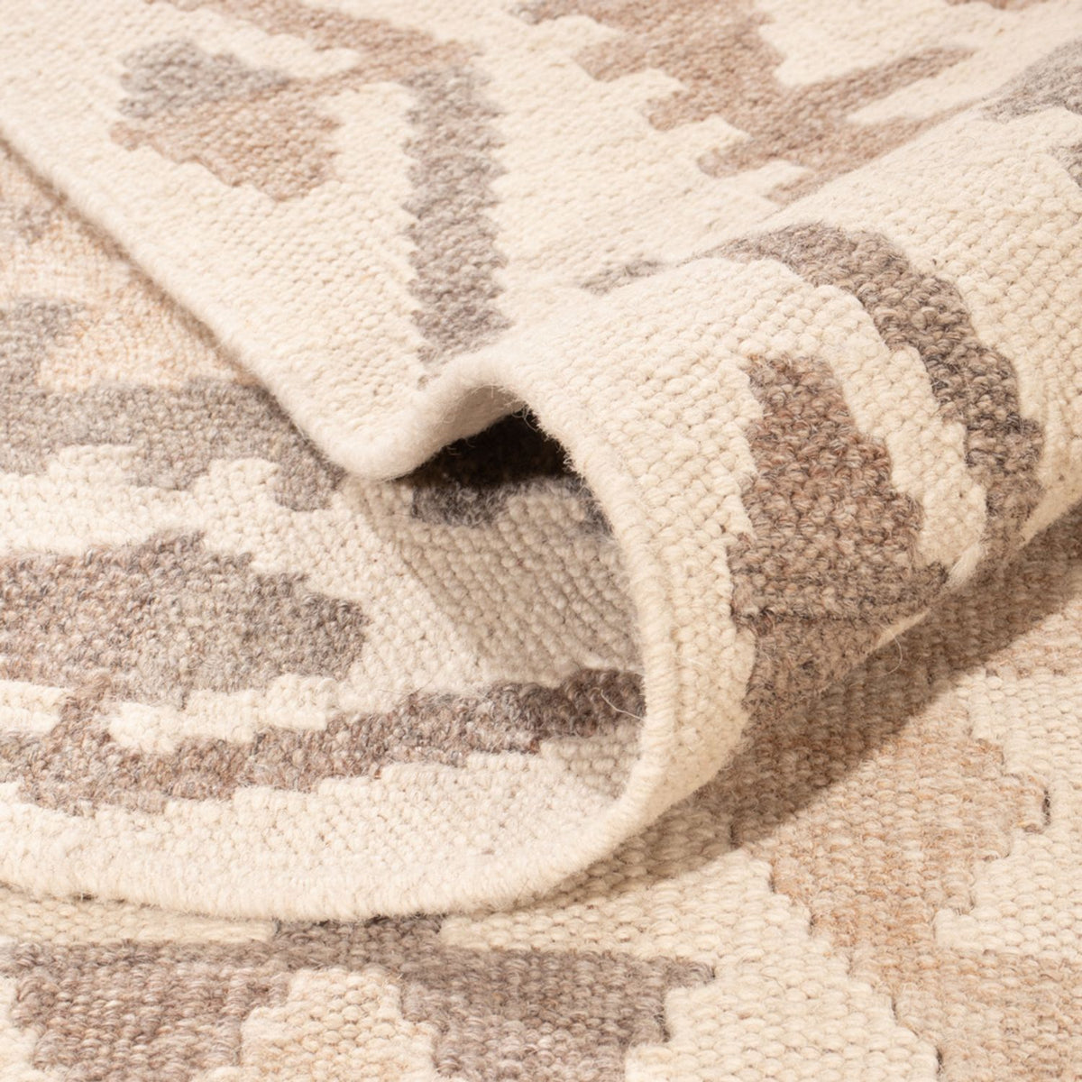 Kelim Teppich - Splash - 291 x 207 cm - hellgrau