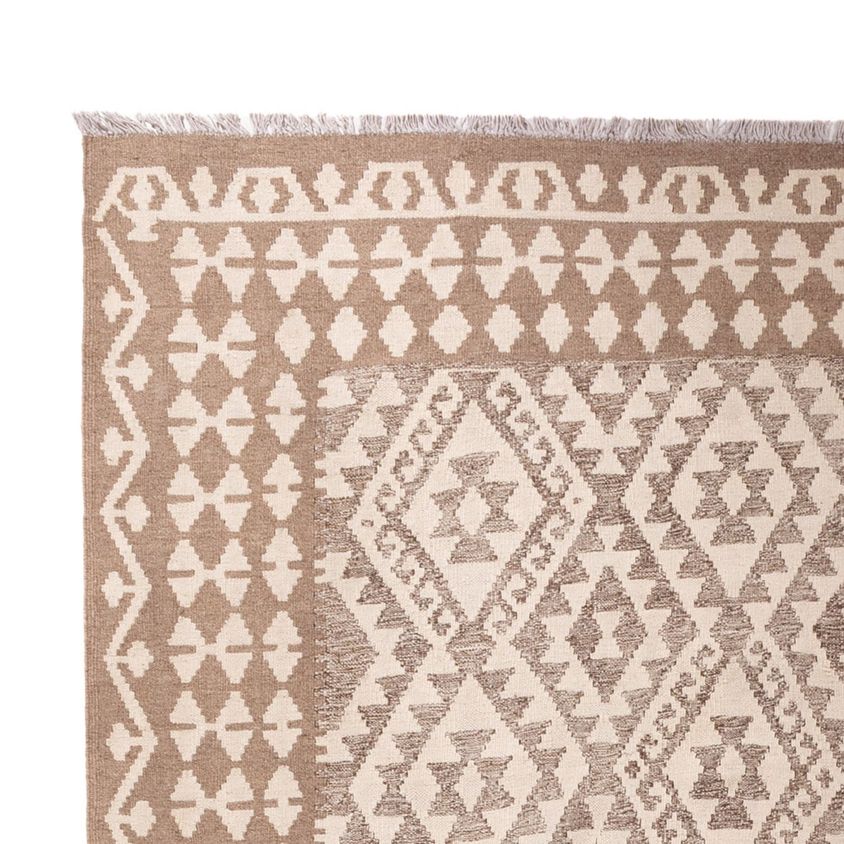 Kelim Teppich - Splash - 301 x 206 cm - hellgrau