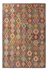 Tapis Kelim - Splash - 304 x 211 cm - multicolore