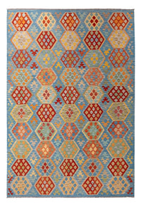 Tapis Kelim - Splash - 310 x 207 cm - multicolore
