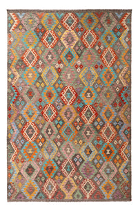 Tapis Kelim - Splash - 314 x 201 cm - multicolore