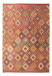 Tapis Kelim - Splash - 292 x 201 cm - multicolore