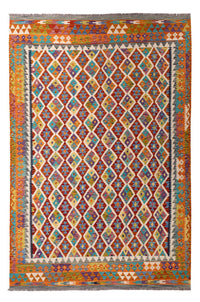 Tapis Kelim - Splash - 307 x 205 cm - multicolore