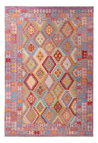 Tapis Kelim - Splash - 300 x 203 cm - multicolore