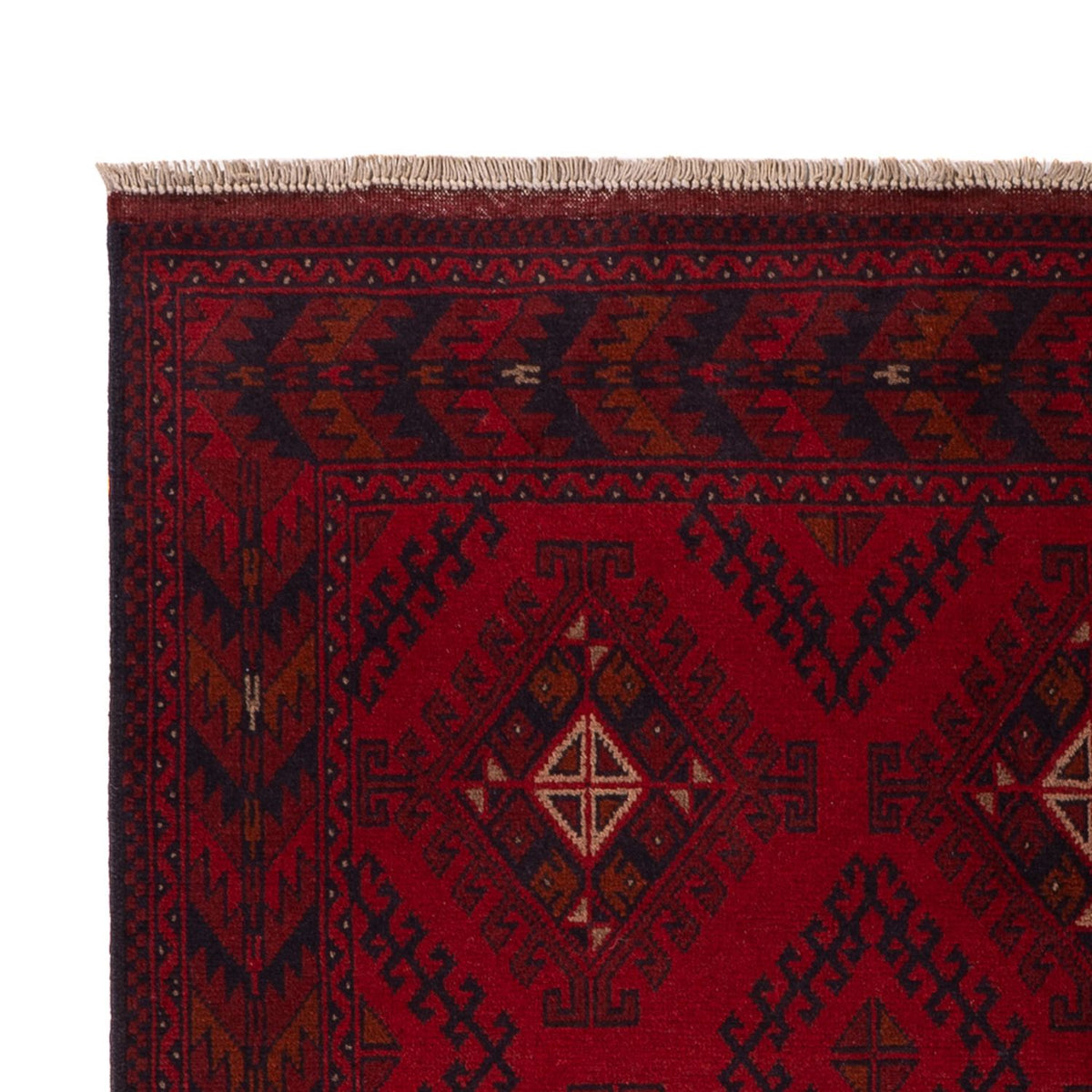 Afghan Teppich - Kunduz - 201 x 126 cm - rot