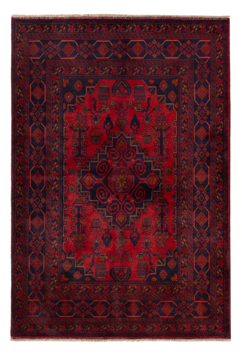 Afghan Teppich - Kunduz - 197 x 128 cm - rot