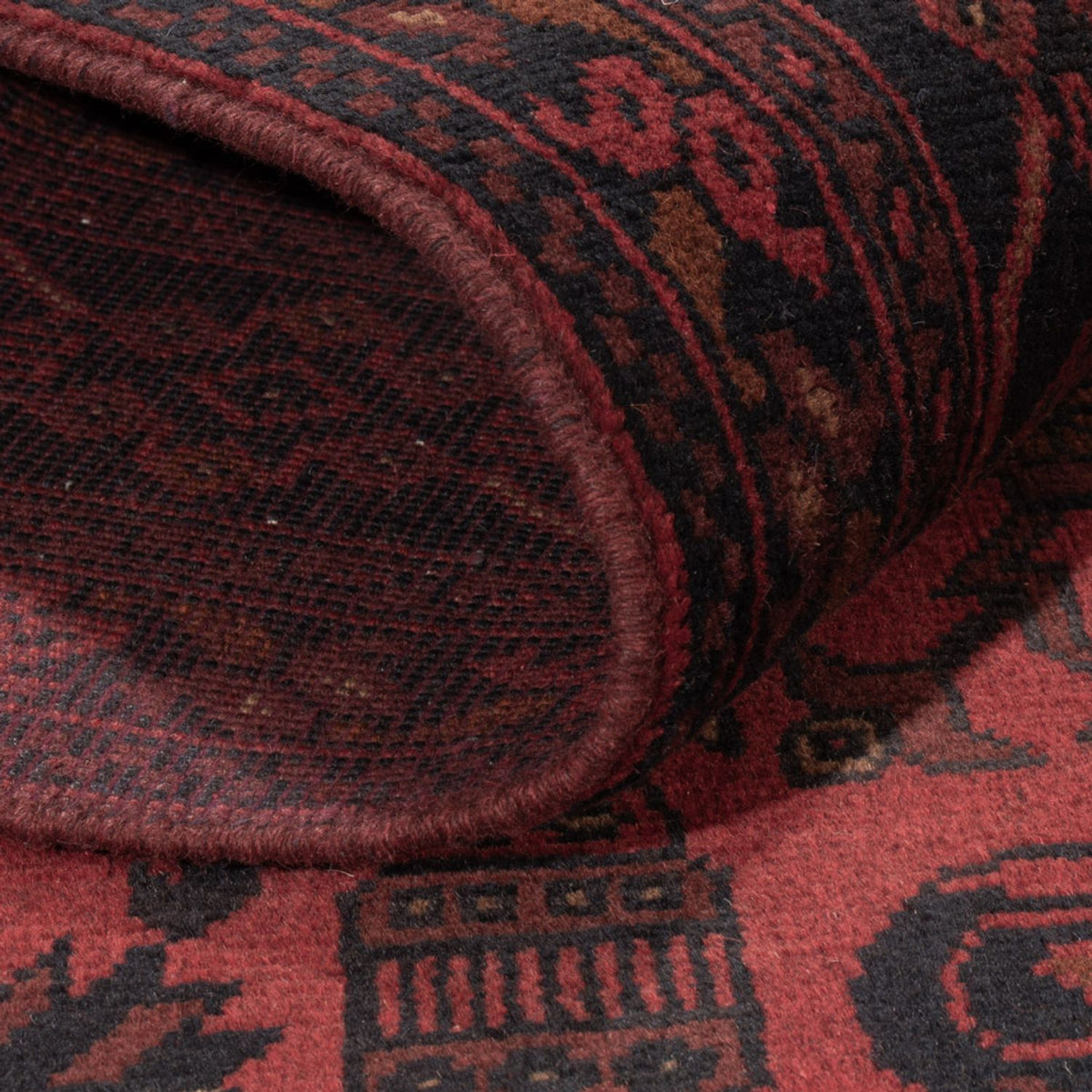 Afghan Teppich - Kunduz - 197 x 128 cm - rot