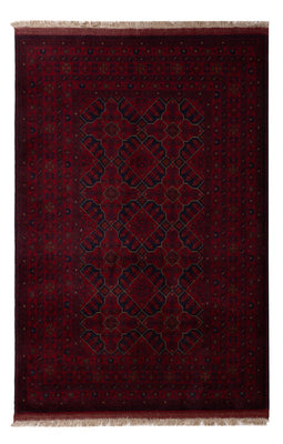 Afghan Teppich - Kunduz - 196 x 126 cm - dunkelrot