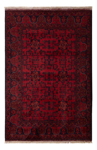 Tapis afghan - Kunduz - 191 x 127 cm - rouge foncé