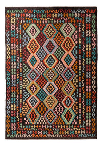 Tapis Kelim - Splash - 293 x 206 cm - multicolore