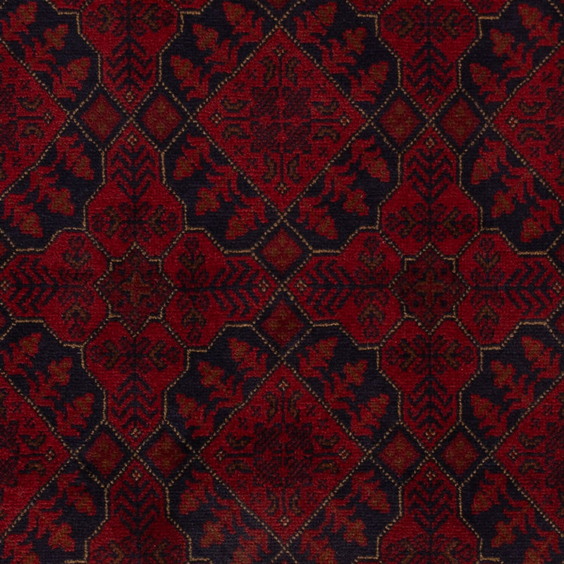 Afghan Teppich - Kunduz - 201 x 128 cm - dunkelrot