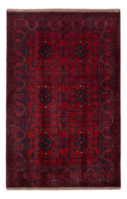 Afghan Teppich - Kunduz - 199 x 132 cm - dunkelrot
