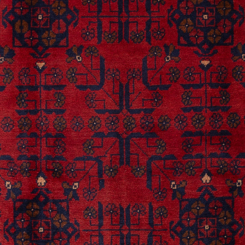 Afghan Teppich - Kunduz - 199 x 132 cm - dunkelrot