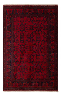 Tapis afghan - Kunduz - 195 x 125 cm - rouge foncé