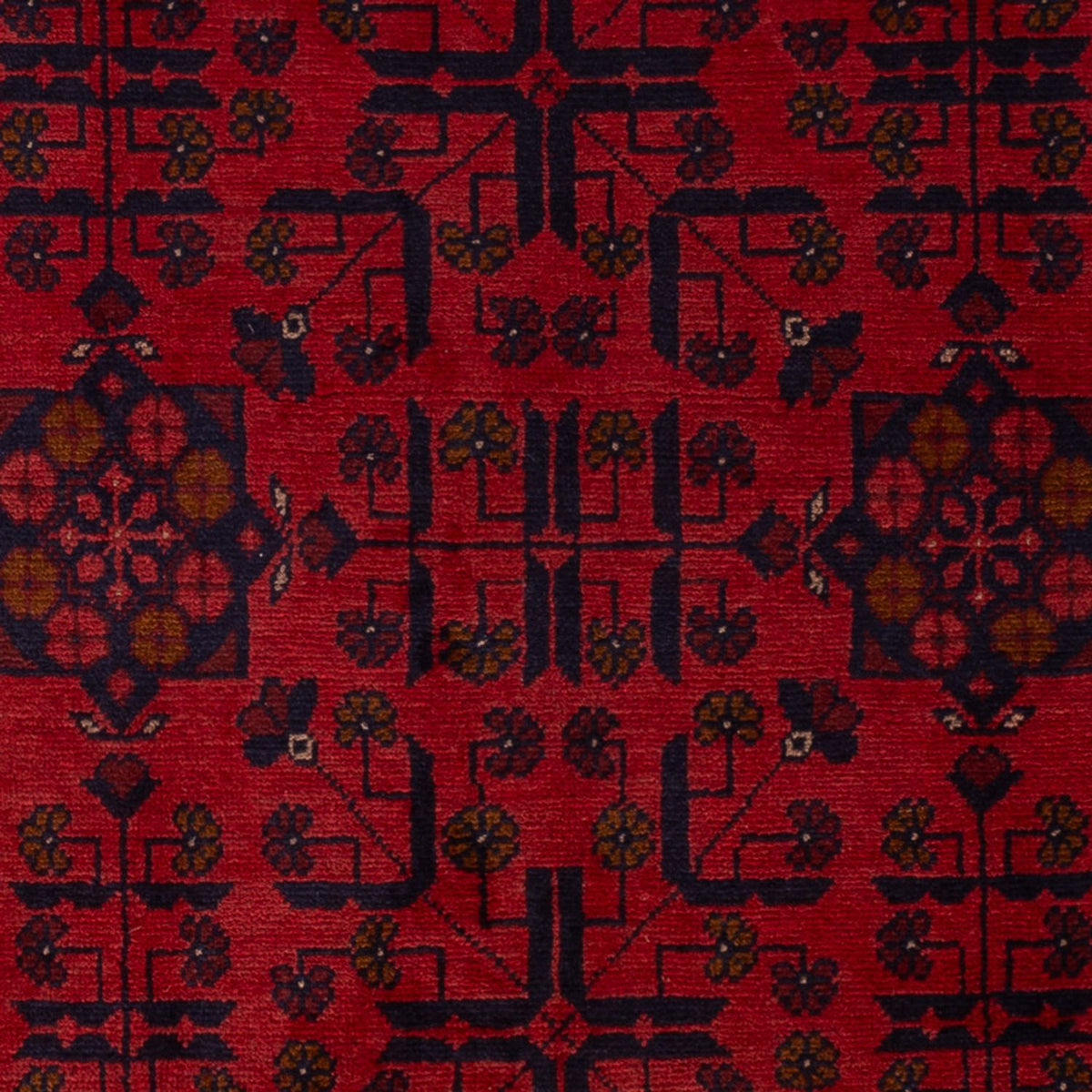 Afghan Teppich - Kunduz - 196 x 130 cm - dunkelrot