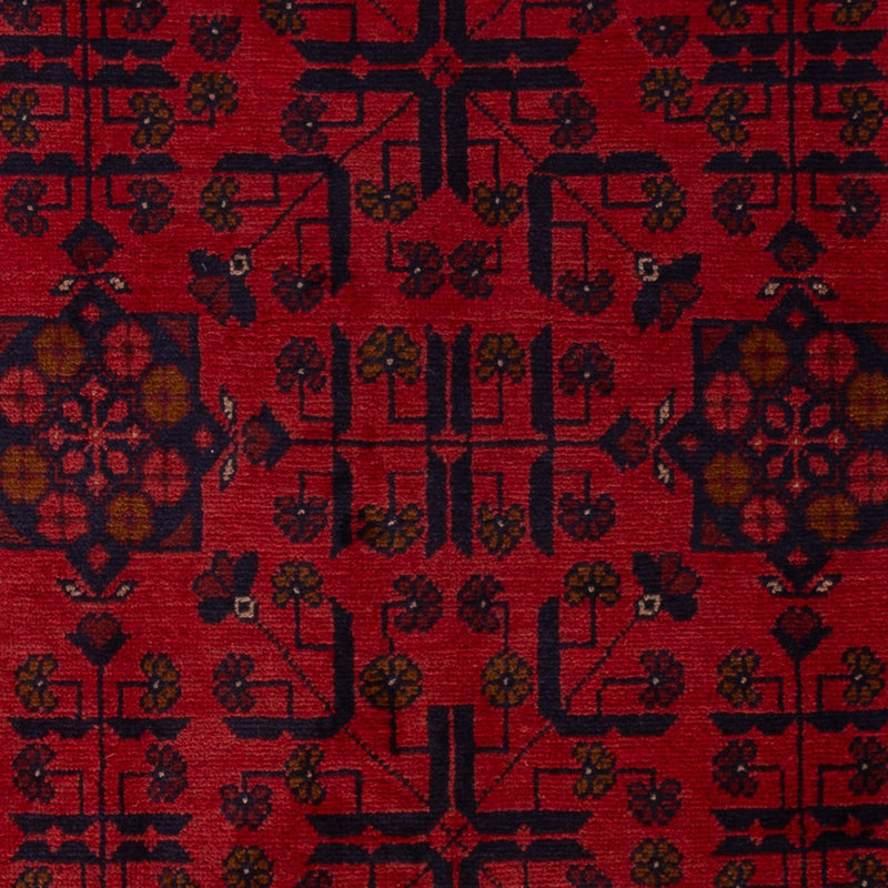 Afghan Teppich - Kunduz - 196 x 130 cm - dunkelrot