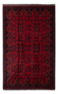 Tappeto afgano - Kunduz - 197 x 121 cm - rosso scuro