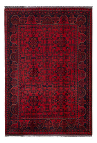 Tappeto afgano - Kunduz - 195 x 128 cm - rosso scuro