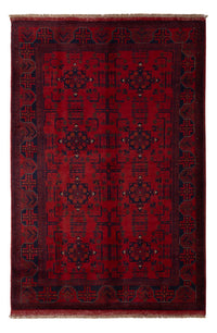 Tappeto afgano - Kunduz - 198 x 130 cm - rosso scuro
