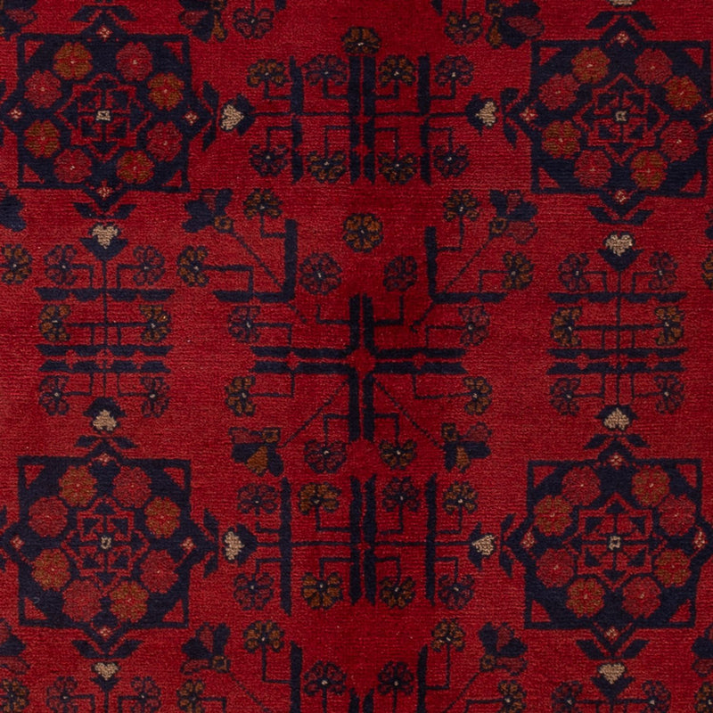 Afghan Teppich - Kunduz - 198 x 130 cm - dunkelrot